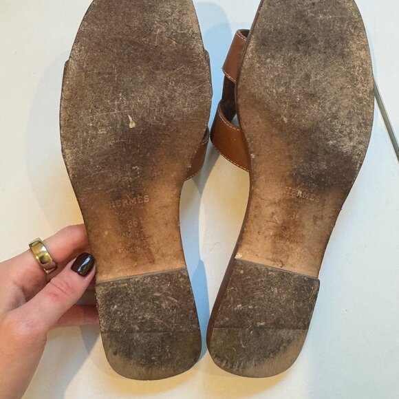 Hermès Oran leather mules - Picture 6 of 6